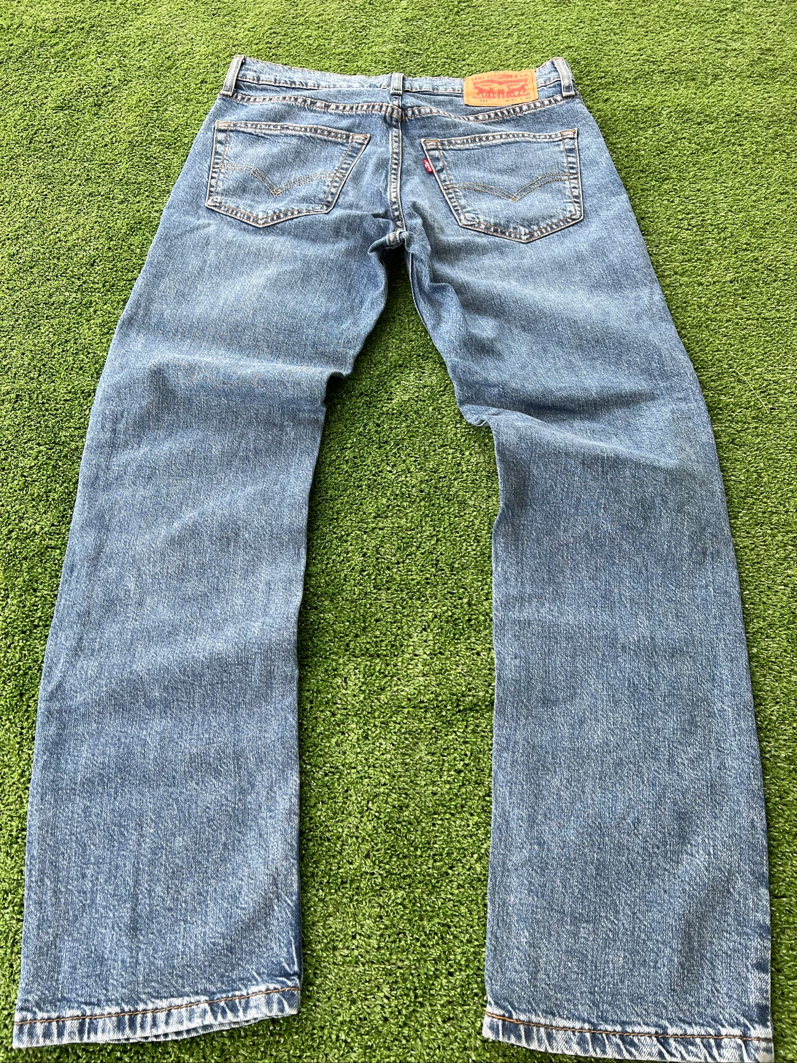 Levi’s 511 Slim Fit Jeans Lichtblauw Gewassen Denim Vintage Stijl Heren W31 L30 – photo 2